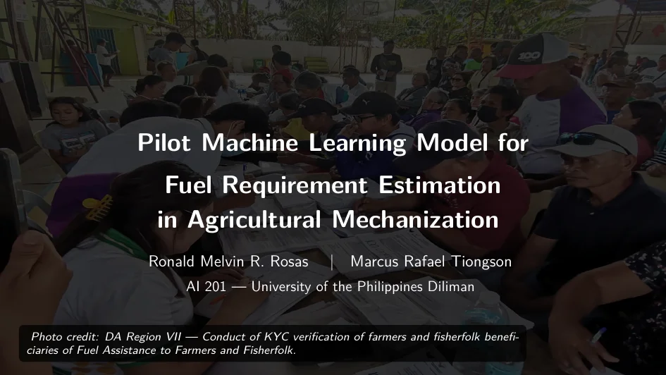 Thumbnail of the Fuel ABEMIS presentation report: Agricultural Machinery Fuel Demand Modeling.
